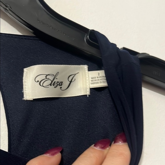 Eliza‎ J Navy Blue Maxi Sleeveless Dress Size 2 - Picture 2 of 11